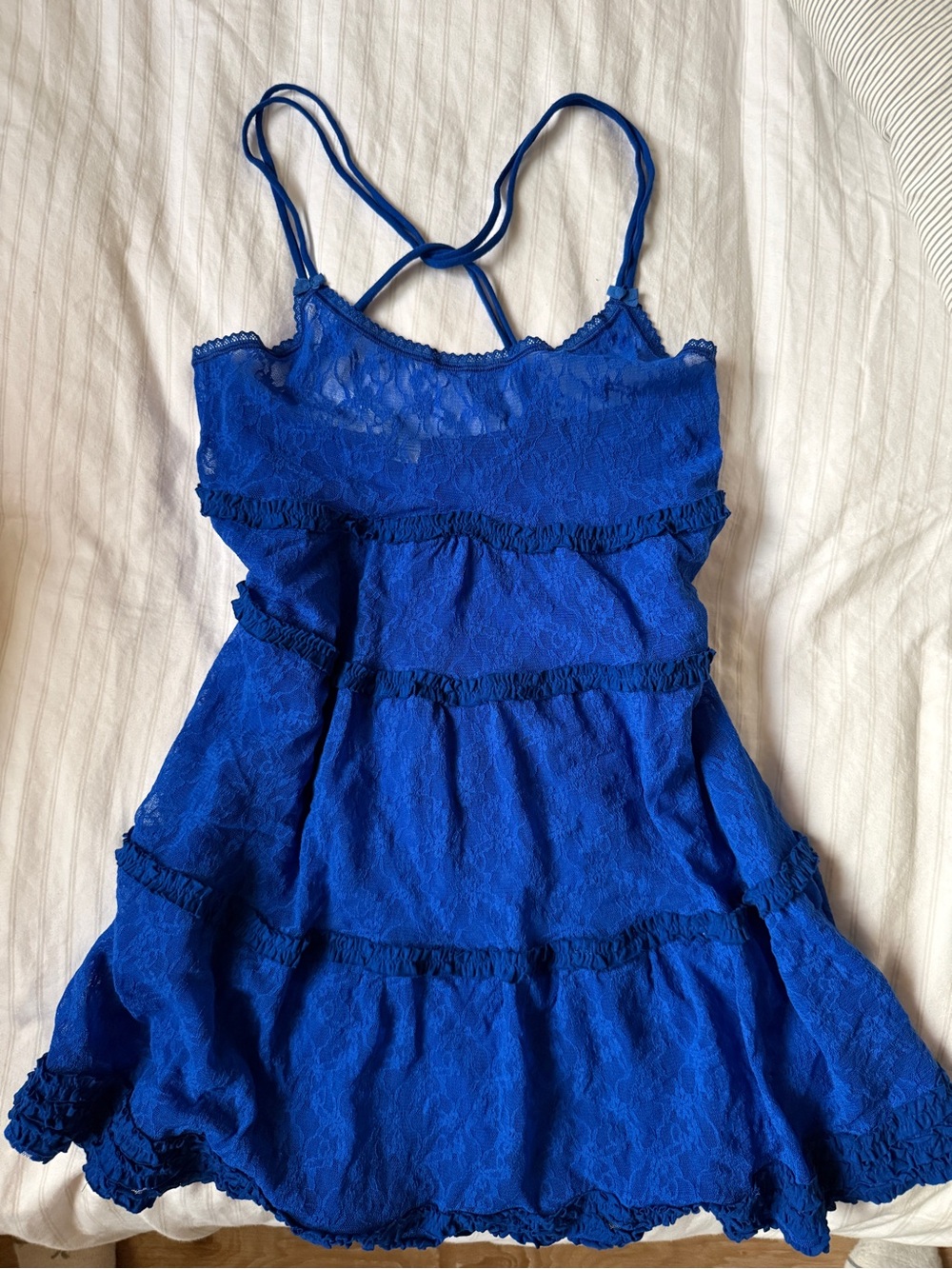 Gilly Hicks Electric Blue Lace Camisole Dress